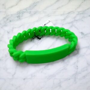 Marc by Marc Jacobs green silicon braided bracelet Retail $28